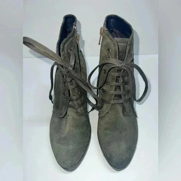 Barney's New York suede lace boots Sz 38  US 7.5 - Picture 7 of 10
